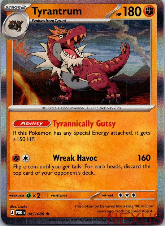 Tyrantrum 045/088 Holo Rare Near Mint