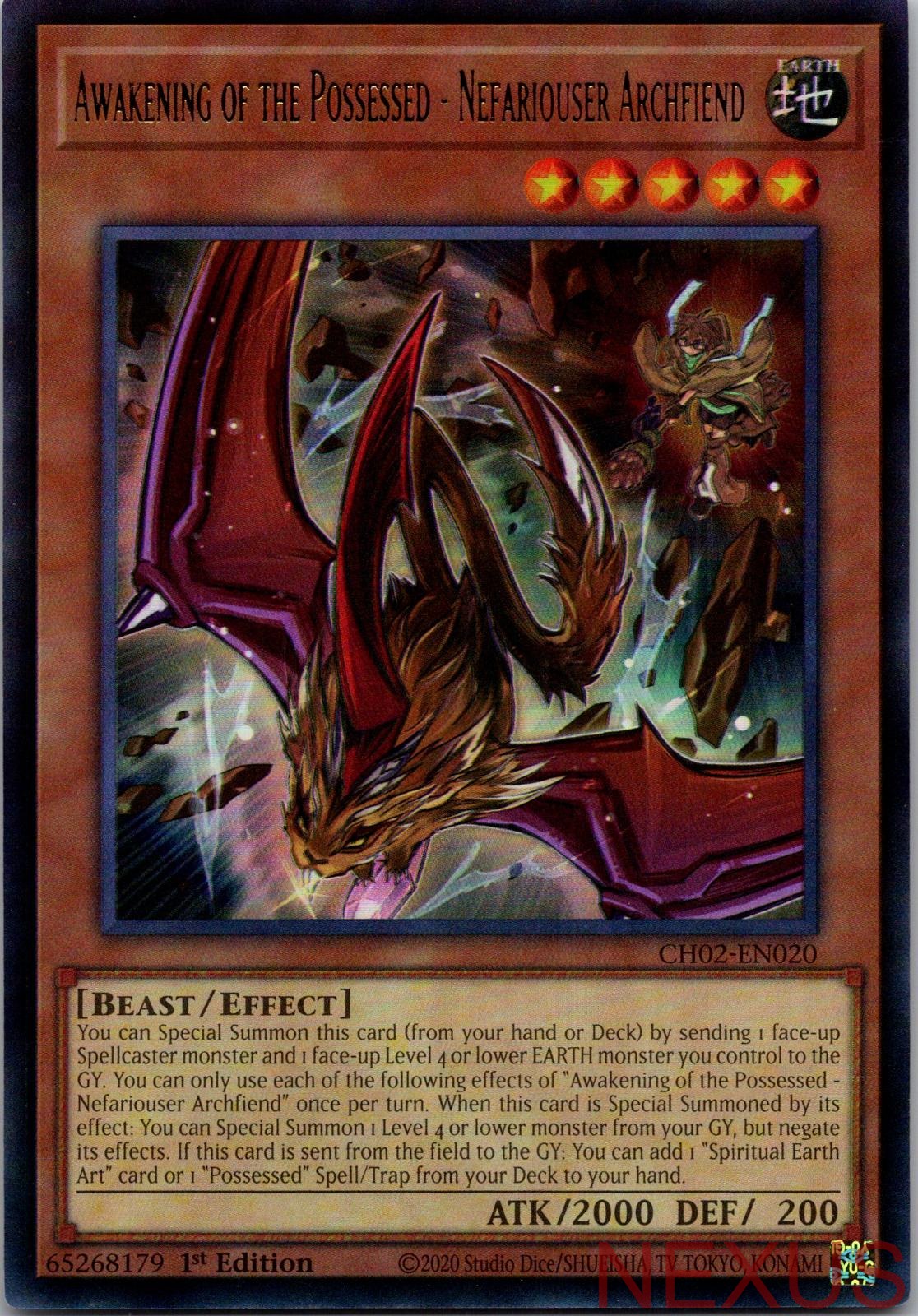 Awakening of the Possessed - Nefariouser Archfiend CH02-EN020 1st Edition NM