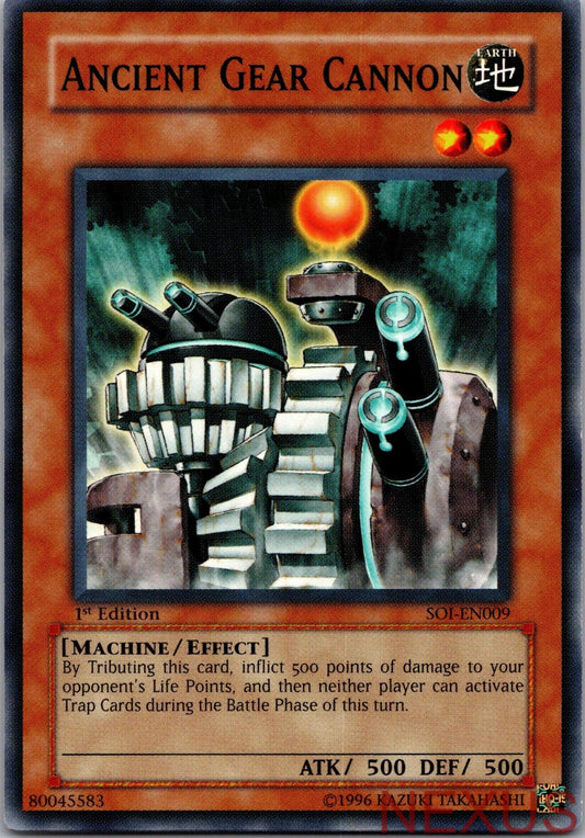 Ancient Gear Cannon SOI-EN009 Common Shadow of Infinity Yu-Gi-Oh 1st Edition NM