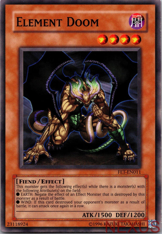 Element Doom FET-EN011 Common Flaming Eternity Unlimited Near Mint