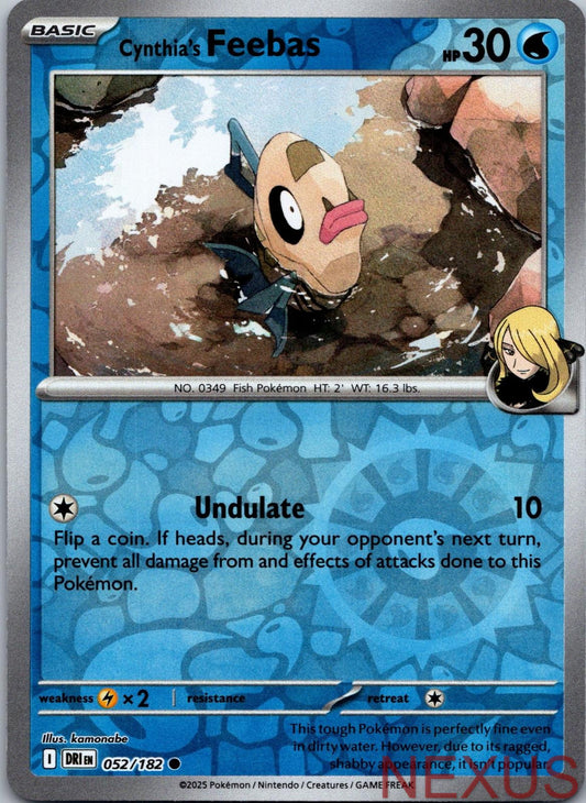 Cynthia's Feebas 052/182 Common Reverse Holo Near Mint