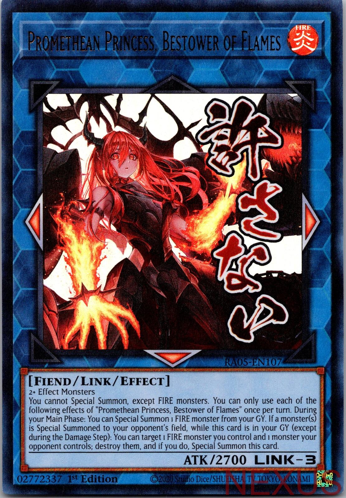 Promethean Princess, Bestower of Flames RA05-EN107 Ultra Rare 1st Edition NM