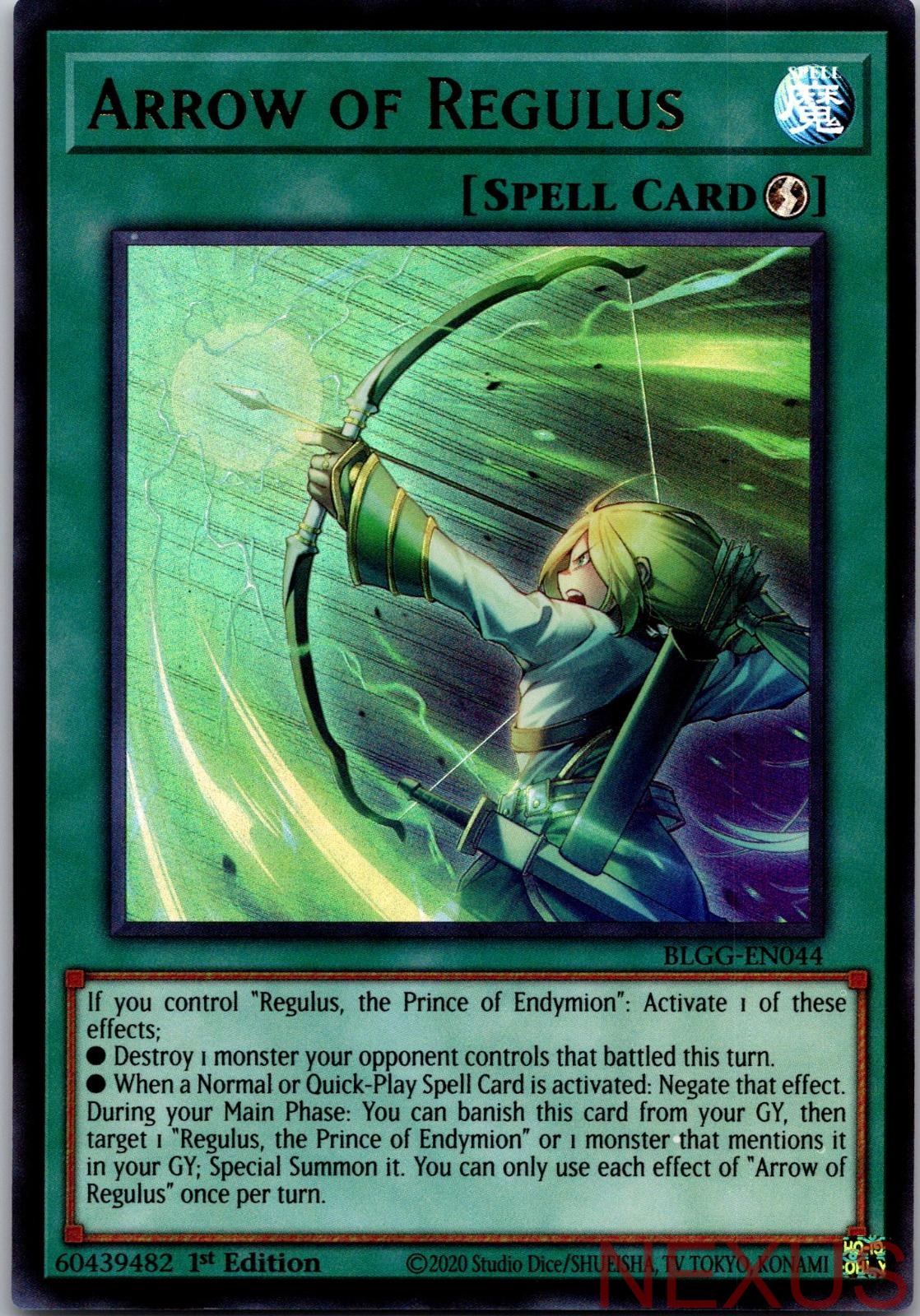 Arrow of Regulus BLGG-EN044 Battles of Legend: Glorious Gallery 1st Edition NM