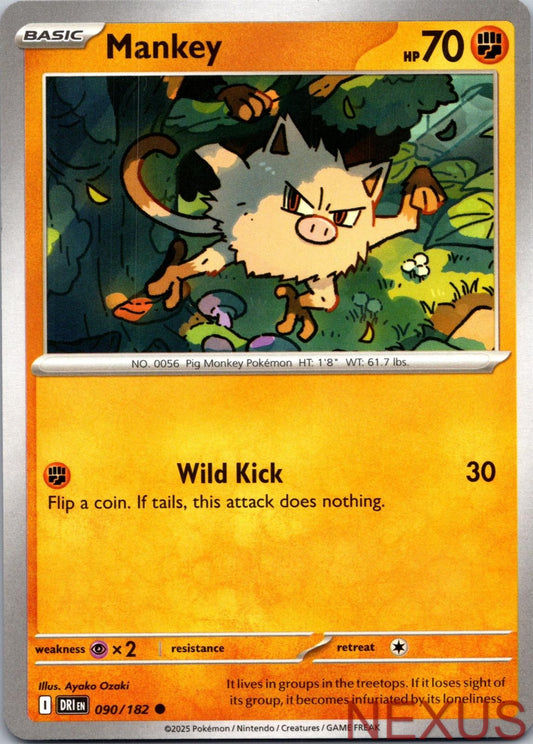 Mankey 090/182 Common Near Mint