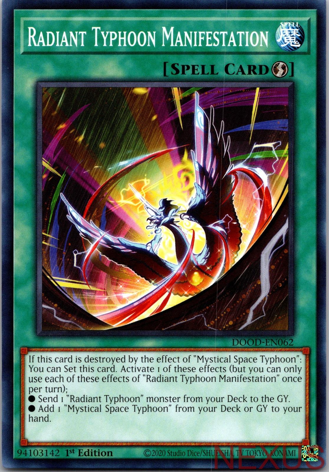 Radiant Typhoon Manifestation DOOD-EN062 Common 1st Edition Near Mint