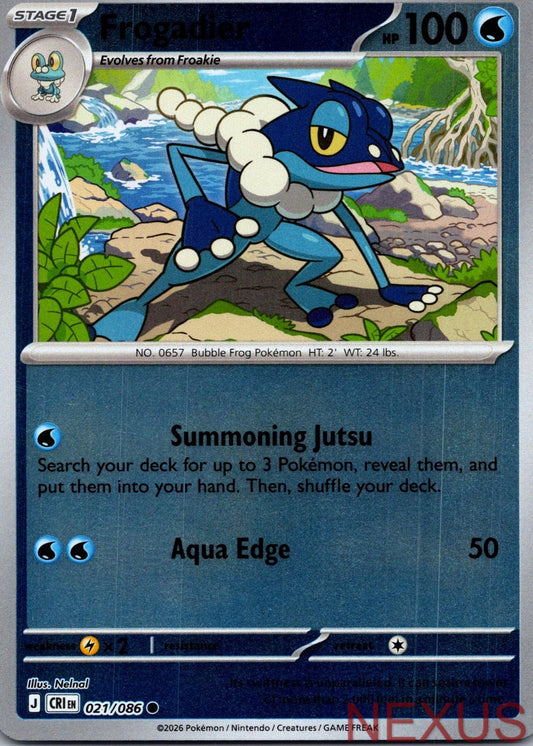 Frogadier 021/086 Common Reverse Holo Near Mint