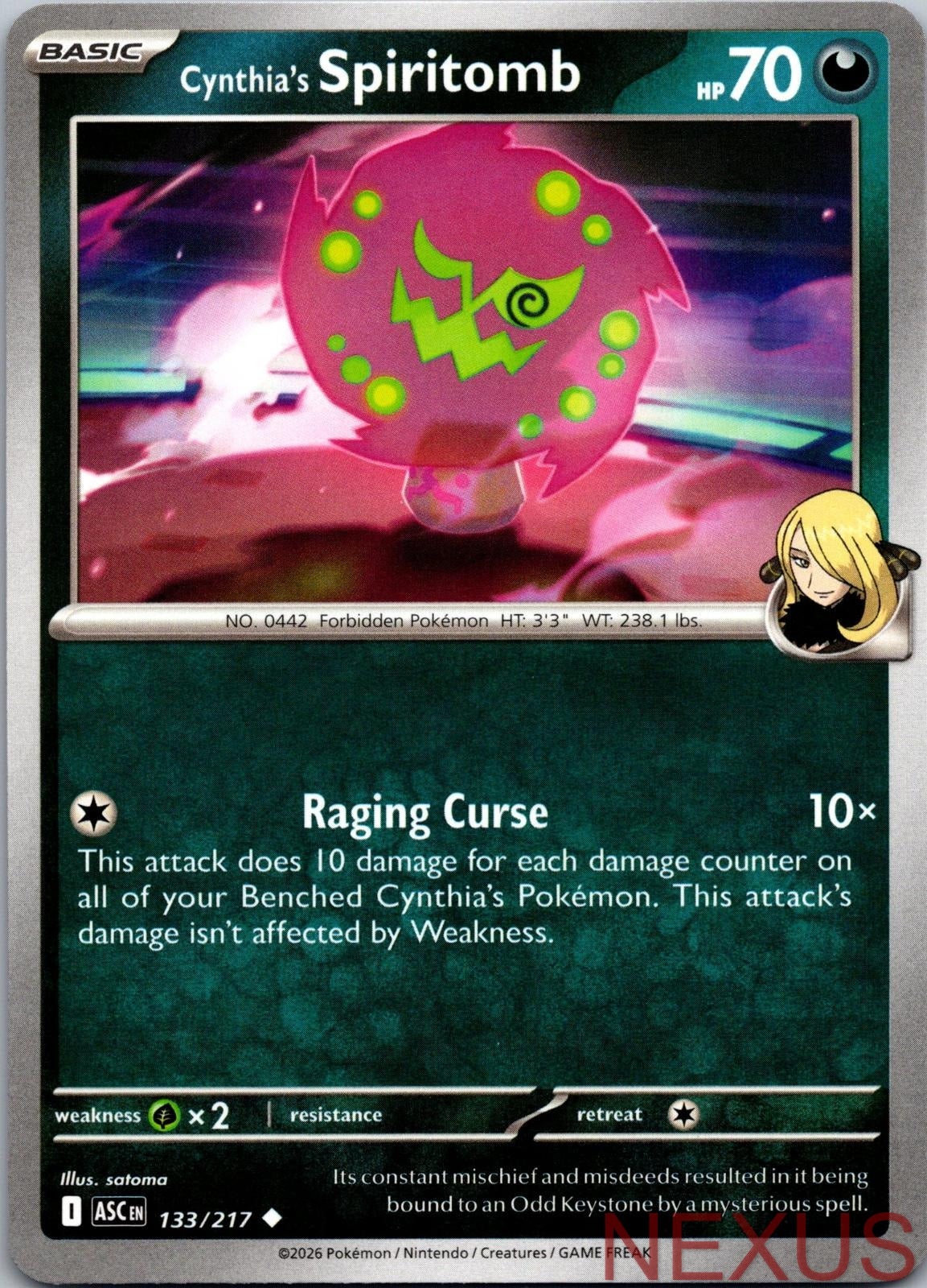 Cynthia's Spiritomb 133/217 Uncommon Near Mint