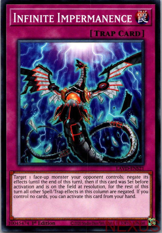 Infinite Impermanence LAVD-ENS21 Legendary Arc-V Decks 1st Edition NM