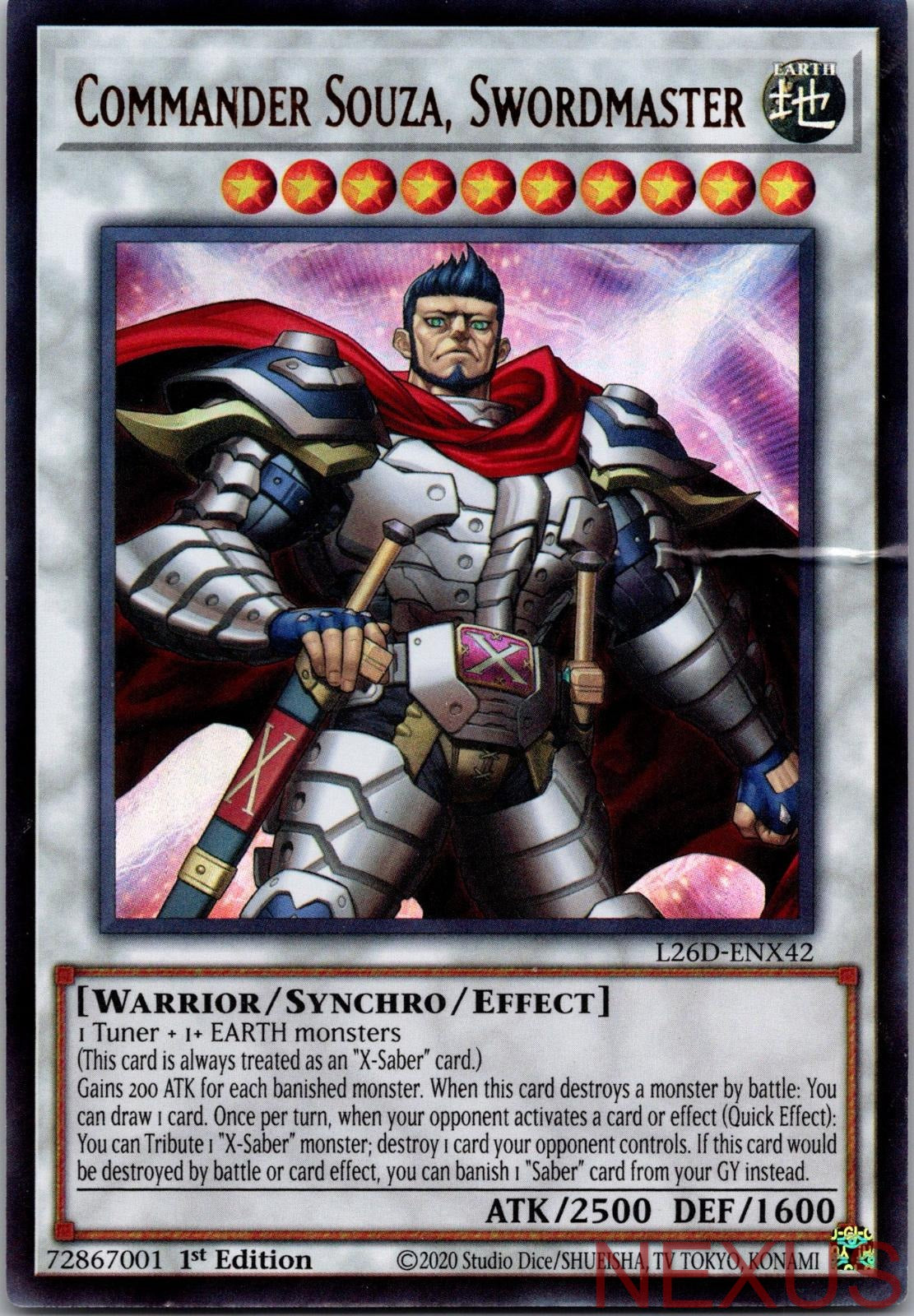Commander Souza, Swordmaster L26D-ENX42 1st Edition HP