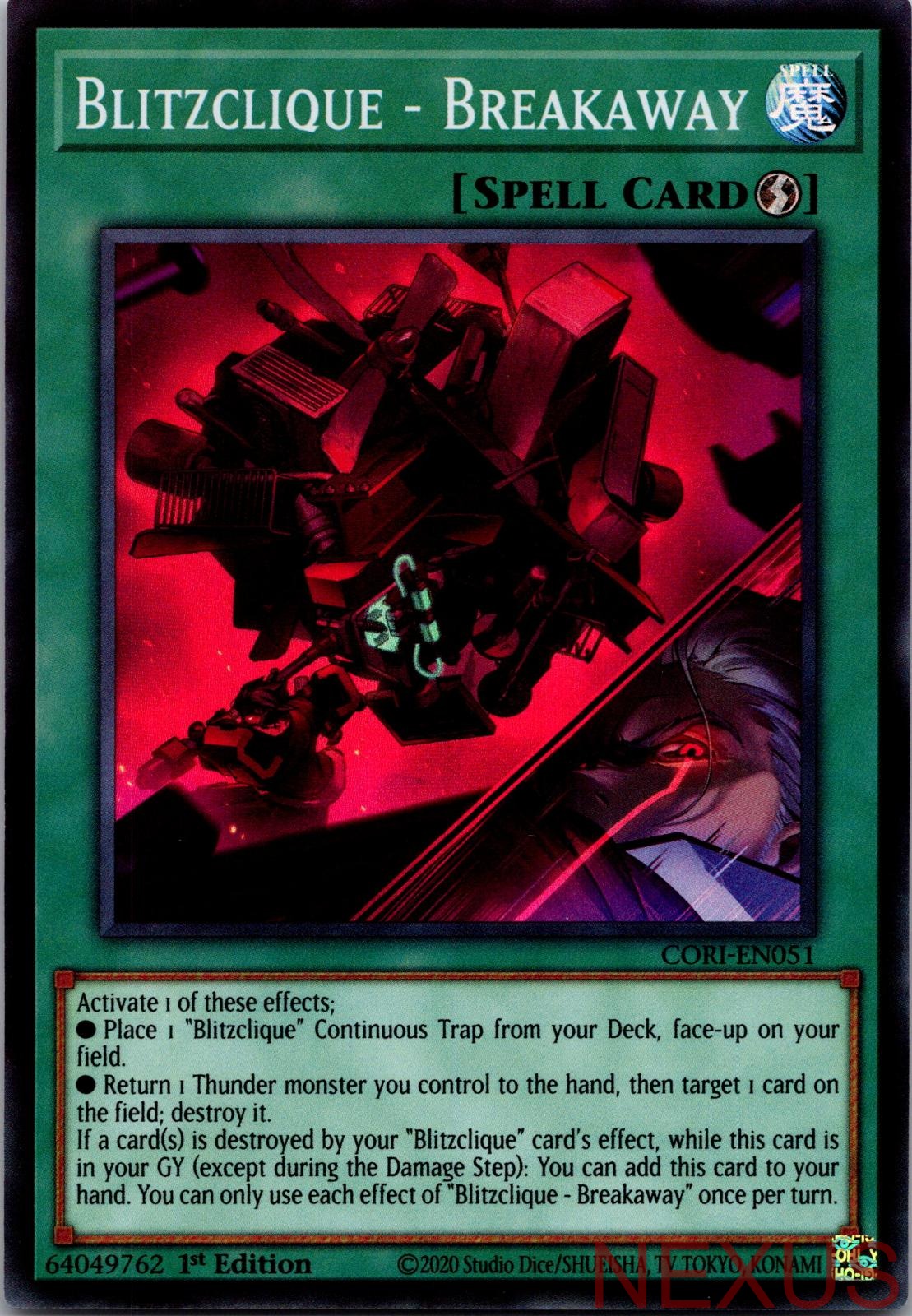 Blitzclique - Breakaway CORI-EN051 Super Rare 1st Edition Near Mint