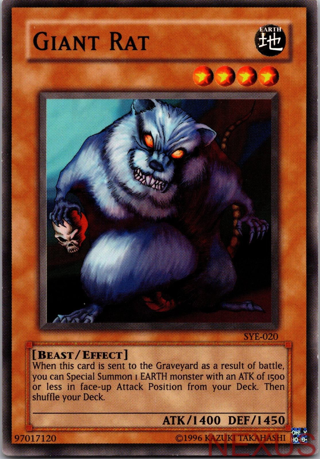 Giant Rat SYE-020 Common Starter Deck: Yugi Evolution Unlimited Near Mint