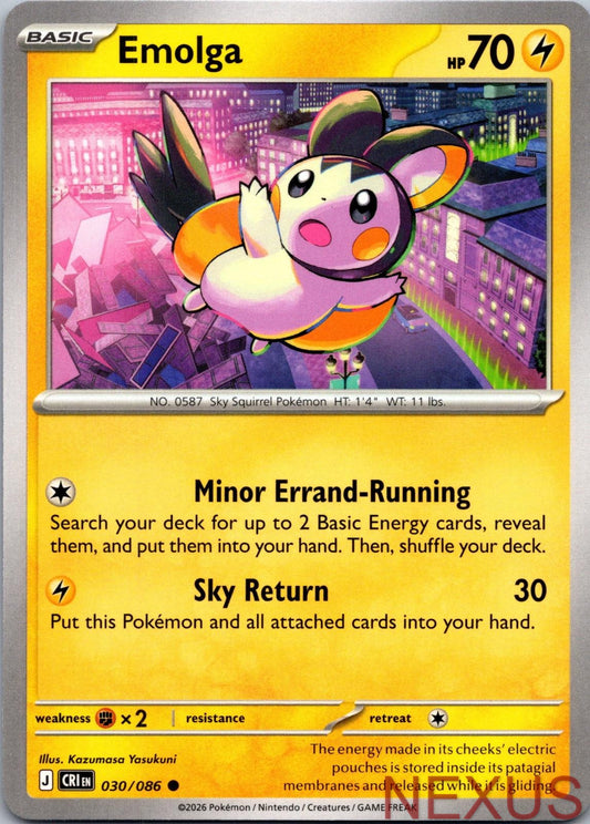Emolga 030/086 Common Near Mint