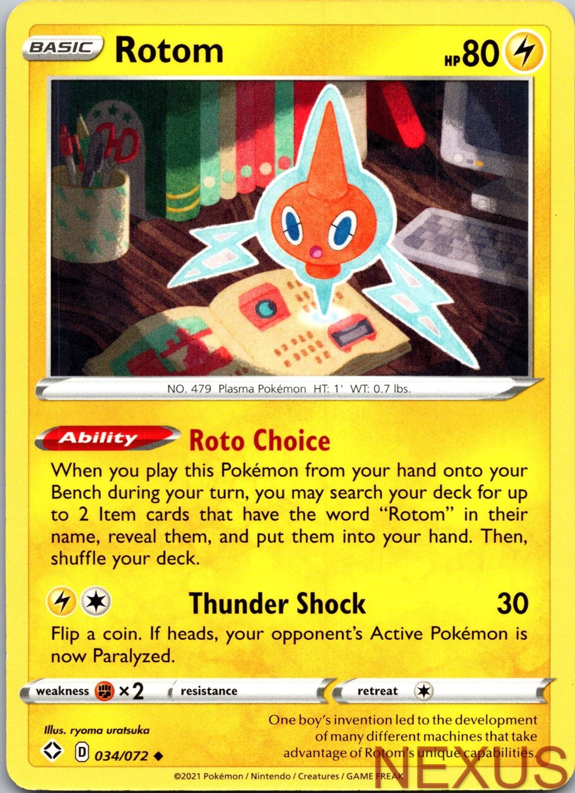 Rotom 034/072 Uncommon Near Mint