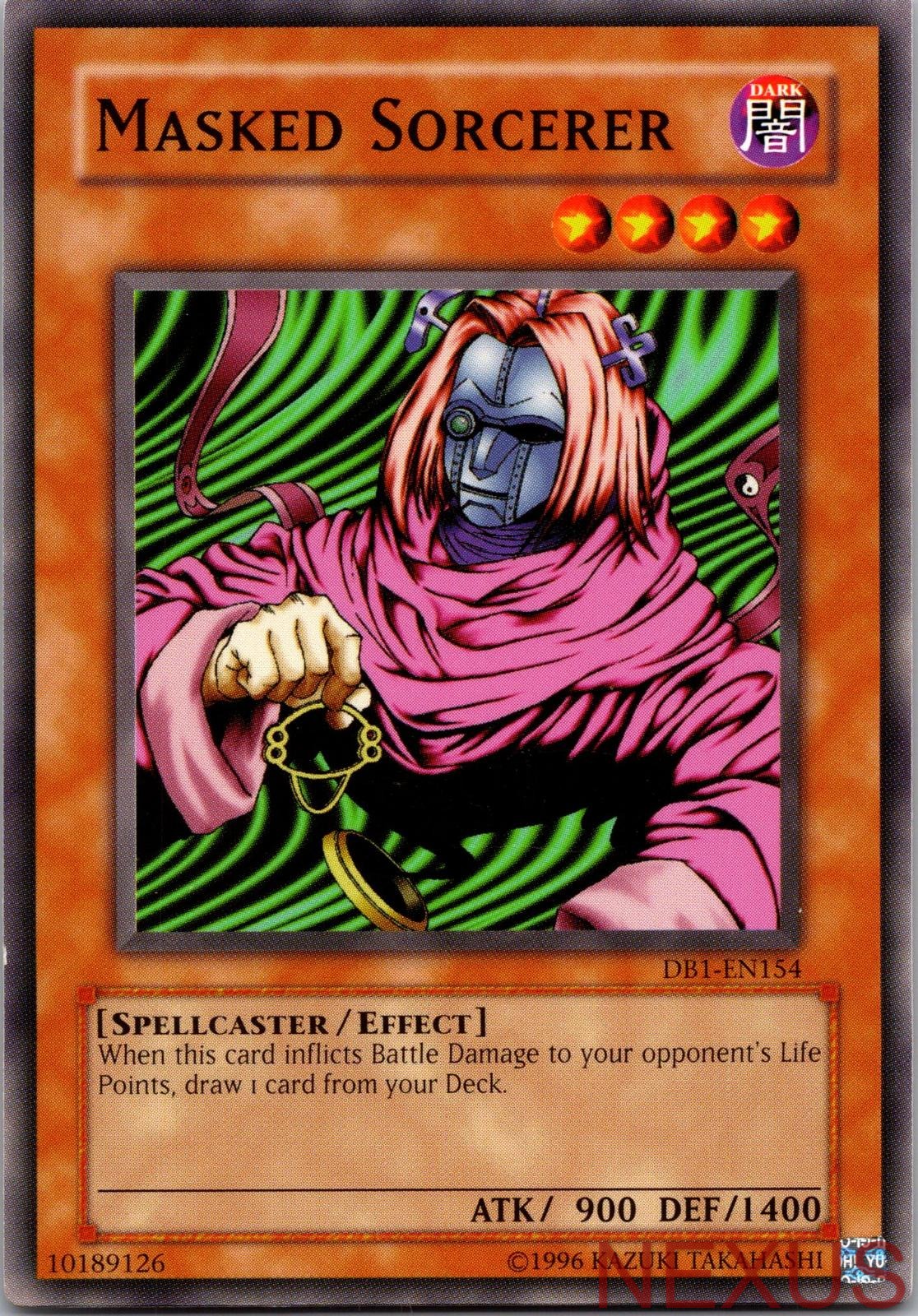 Masked Sorcerer DB1-EN154 Common Dark Beginning 1 Unlimited Near Mint