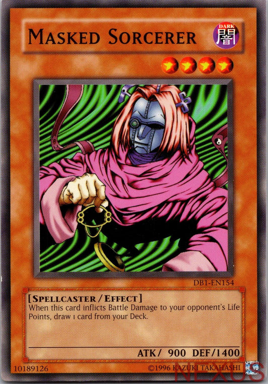 Masked Sorcerer DB1-EN154 Common Dark Beginning 1 Unlimited Near Mint