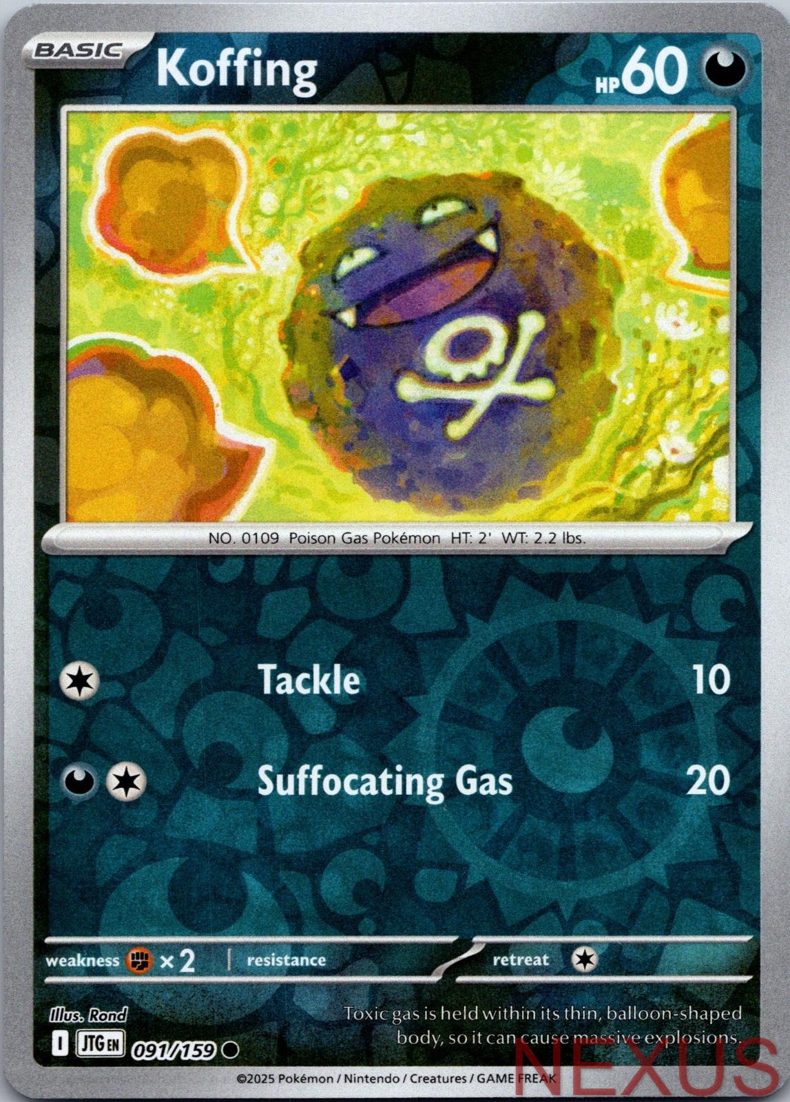 Koffing 091/159 Common Reverse Holo Near Mint
