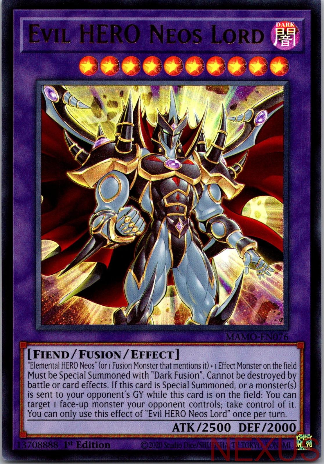 Evil HERO Neos Lord MAMO-EN076 Magnificent Monsters Yu-Gi-Oh 1st Edition NM