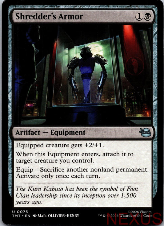 Shredder's Armor 0075 Teenage Mutant Ninja Turtles Magic: The Gathering NM