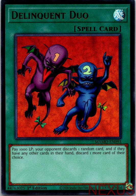 Delinquent Duo MAMO-EN093 Magnificent Monsters Yu-Gi-Oh 1st Edition NM