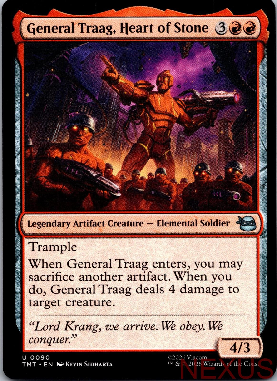 General Traag, Heart of Stone 0090 Uncommon Teenage Mutant Ninja Turtles NM