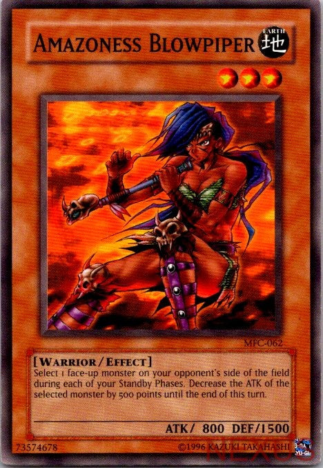 Amazoness Blowpiper MFC-062 Common Magician's Force Yu-Gi-Oh Unlimited Near Mint