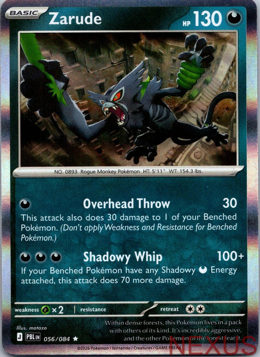 Zarude 056/084 Rare Holo Near Mint