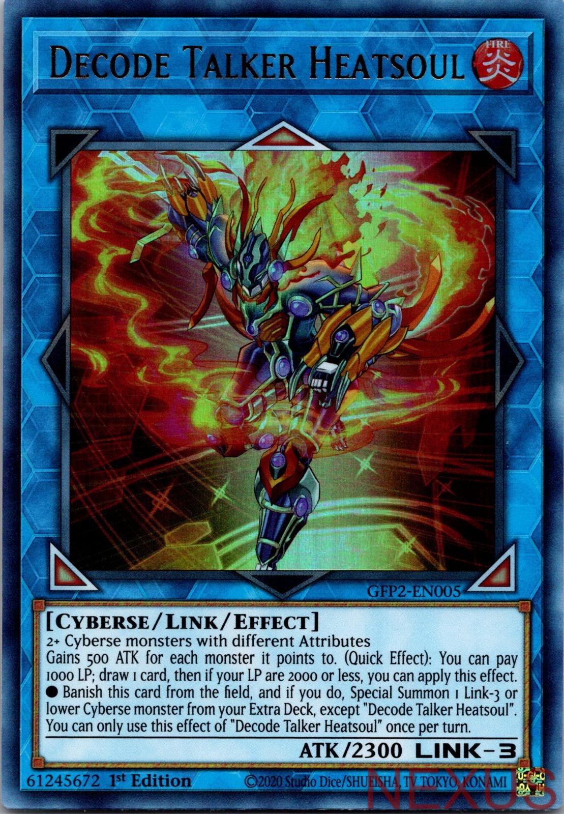 Decode Talker Heatsoul GFP2-EN005 Ultra Rare 1st Edition Near Mint