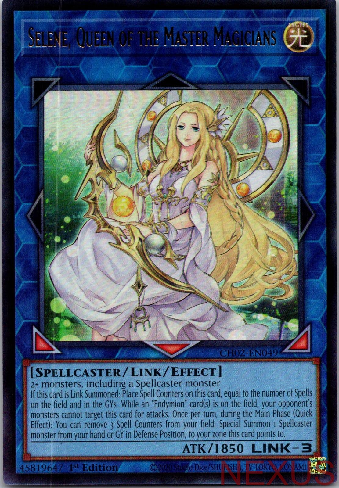 Selene, Queen of the Master Magicians CH02-EN049 Ultra Rare 1st Edition NM