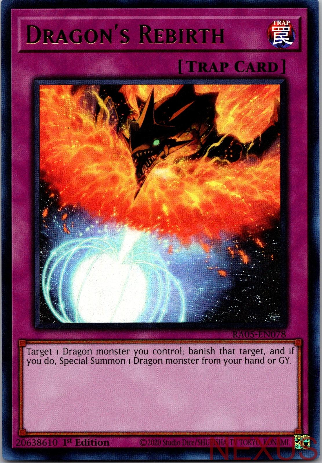 Dragon's Rebirth (Ultra Rare) RA05-EN078 Ultra Rare 1st Edition Near Mint