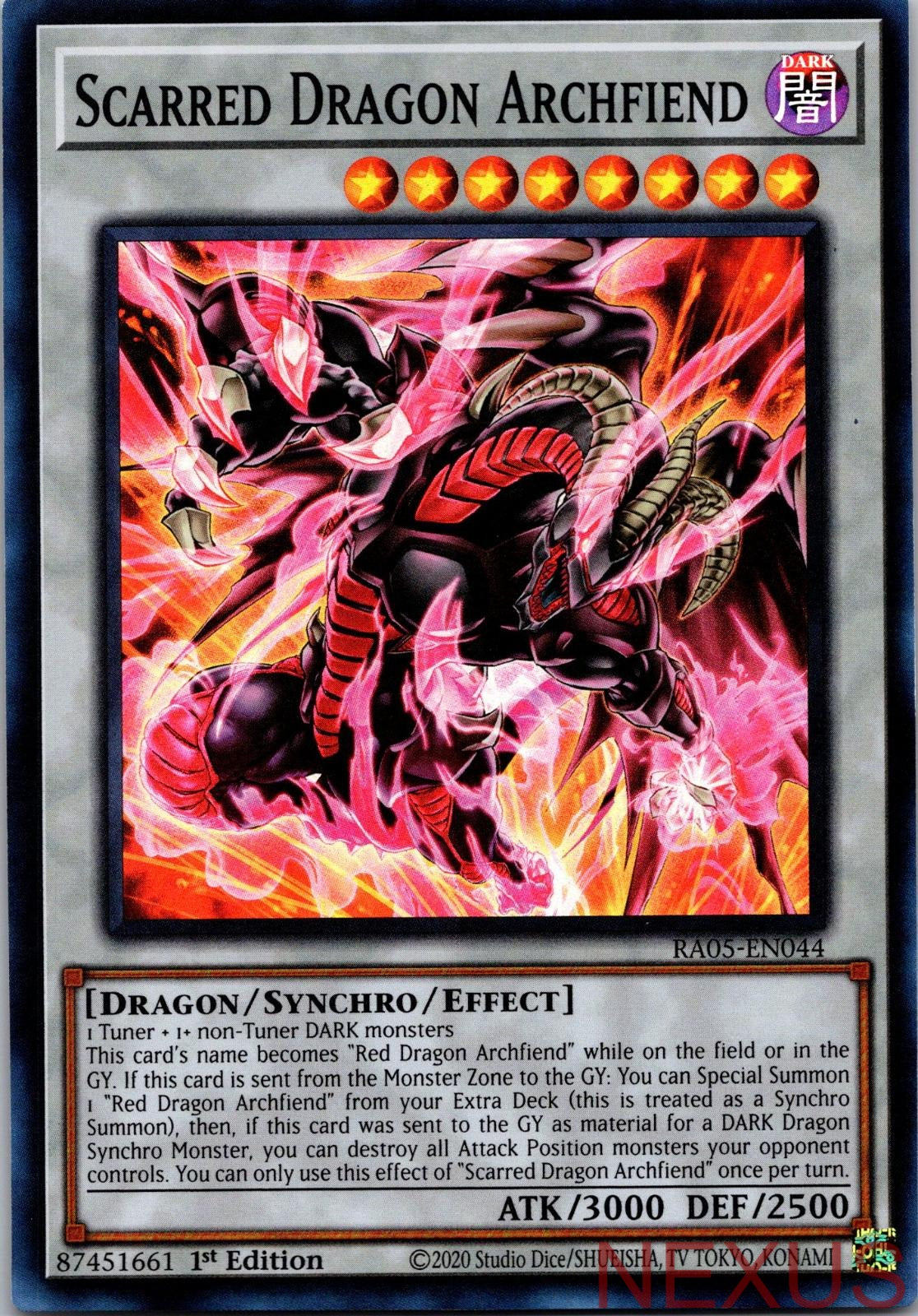 Scarred Dragon Archfiend RA05-EN044 Super Rare 1st Edition Near Mint