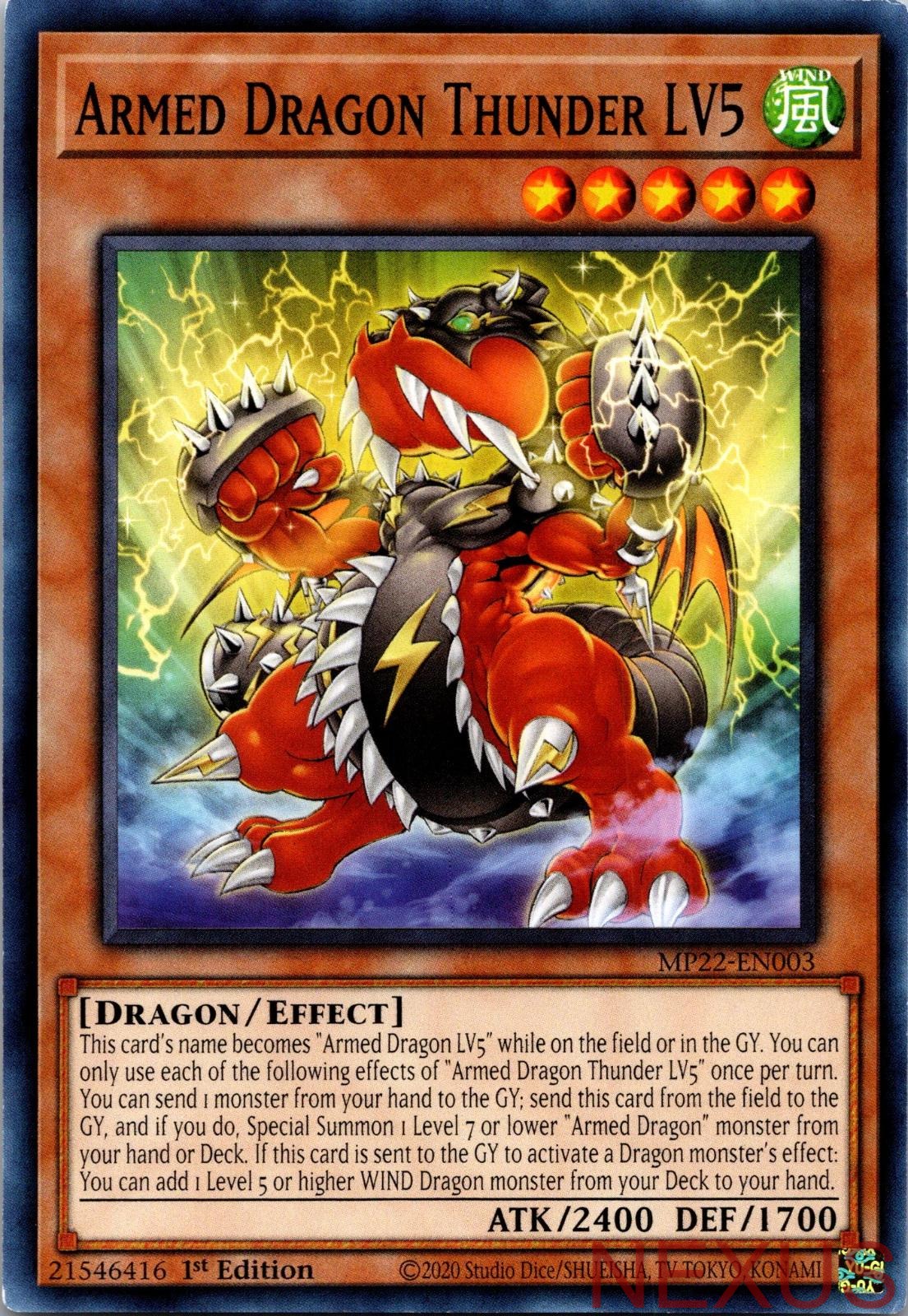 Armed Dragon Thunder LV5 MP22-EN003 Common 1st Edition Near Mint