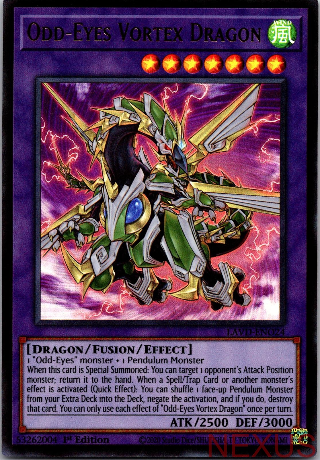 Odd-Eyes Vortex Dragon LAVD-ENO24 Ultra Rare 1st Edition Near Mint