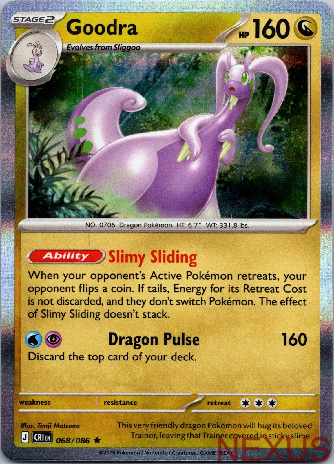 Goodra (Non-Holo) 068/086 Uncommon Near Mint