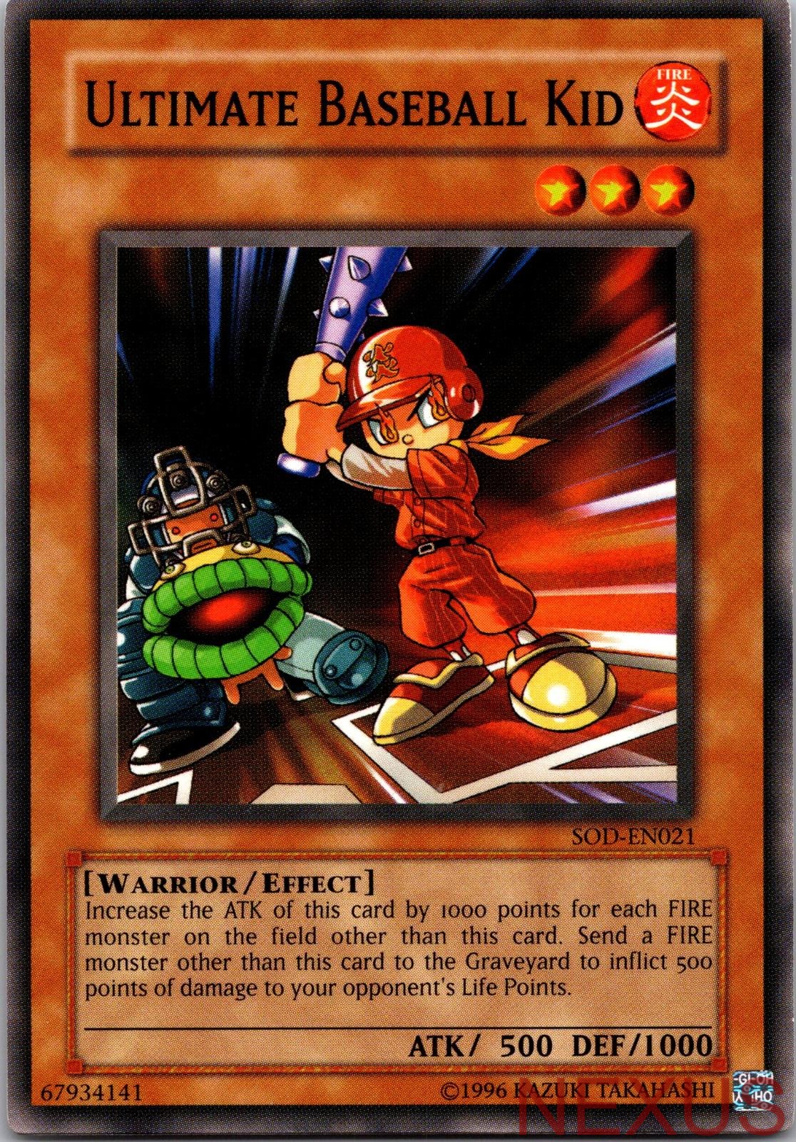 Ultimate Baseball Kid SOD-EN021 Common Soul of the Duelist Unlimited Near Mint