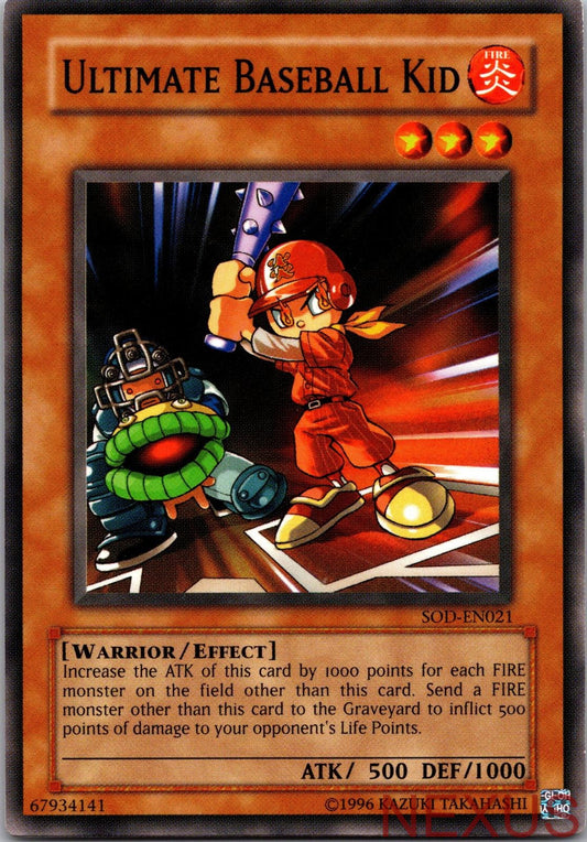 Ultimate Baseball Kid SOD-EN021 Common Soul of the Duelist Unlimited Near Mint
