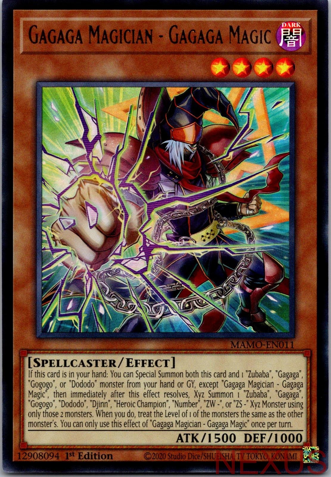 Gagaga Magician - Gagaga Magic MAMO-EN011 Yu-Gi-Oh 1st Edition NM