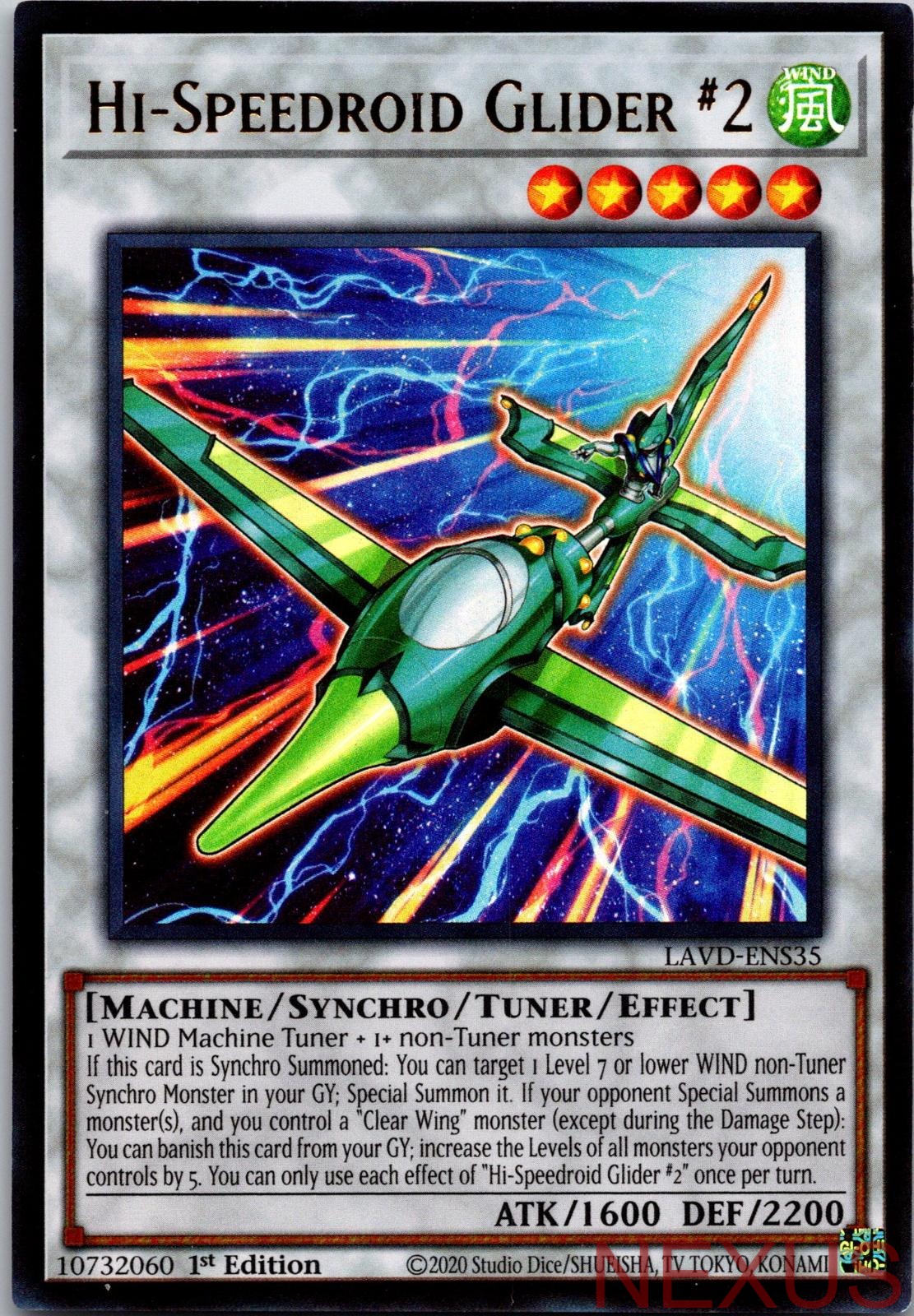 Hi-Speedroid Glider #2 LAVD-ENS35 Legendary Arc-V Decks 1st Edition NM
