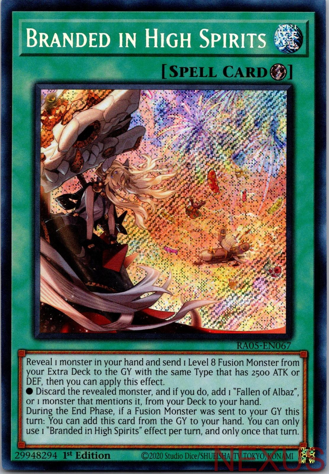 Branded in High Spirits (Secret Rare) RA05-EN067 Secret Rare 1st Edition NM