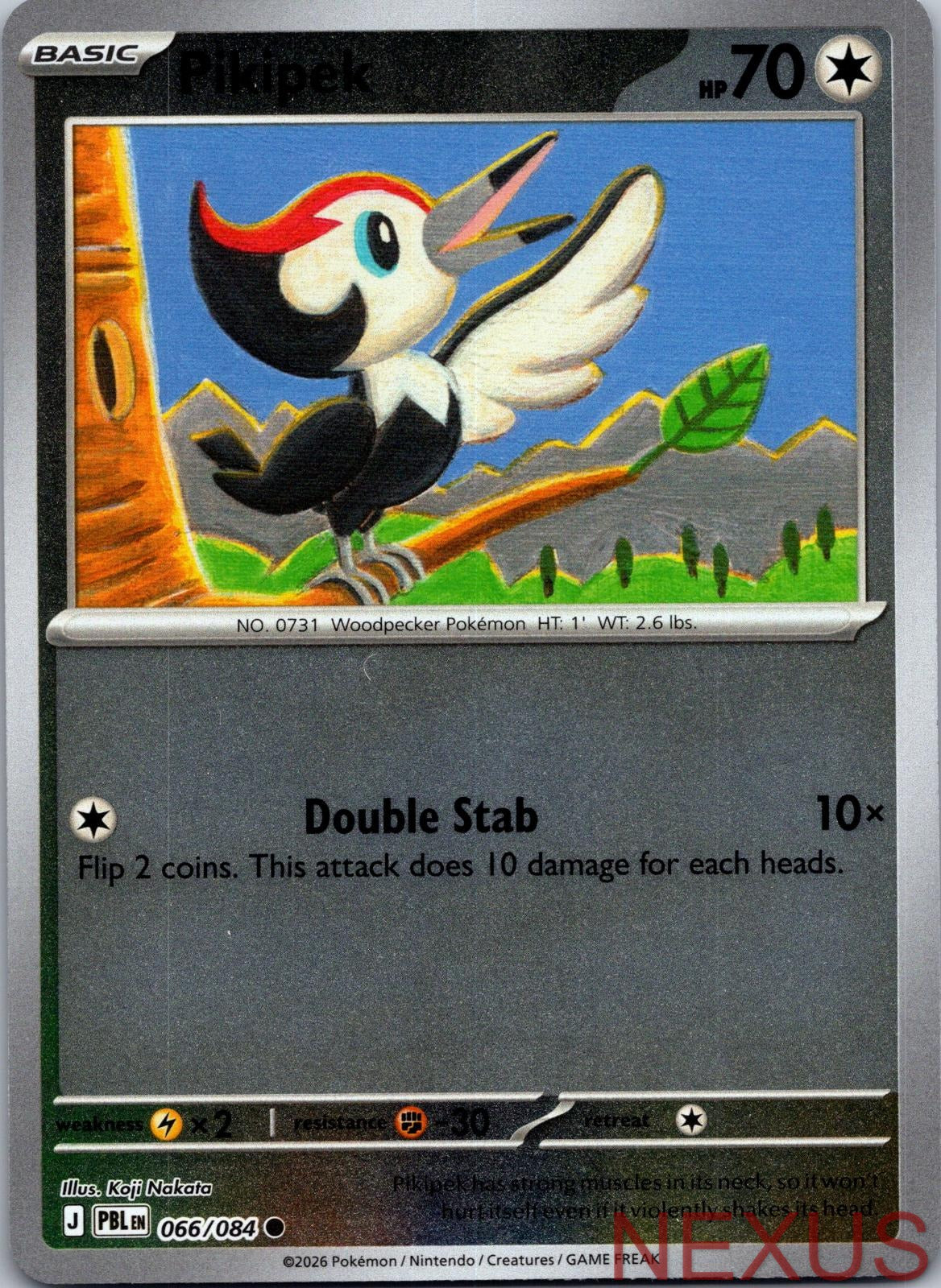 Pikipek 066/084 Common Reverse Holo Near Mint