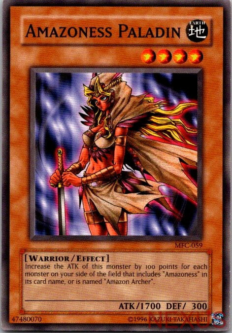 Amazoness Paladin MFC-059 Common Magician's Force Yu-Gi-Oh Unlimited Near Mint
