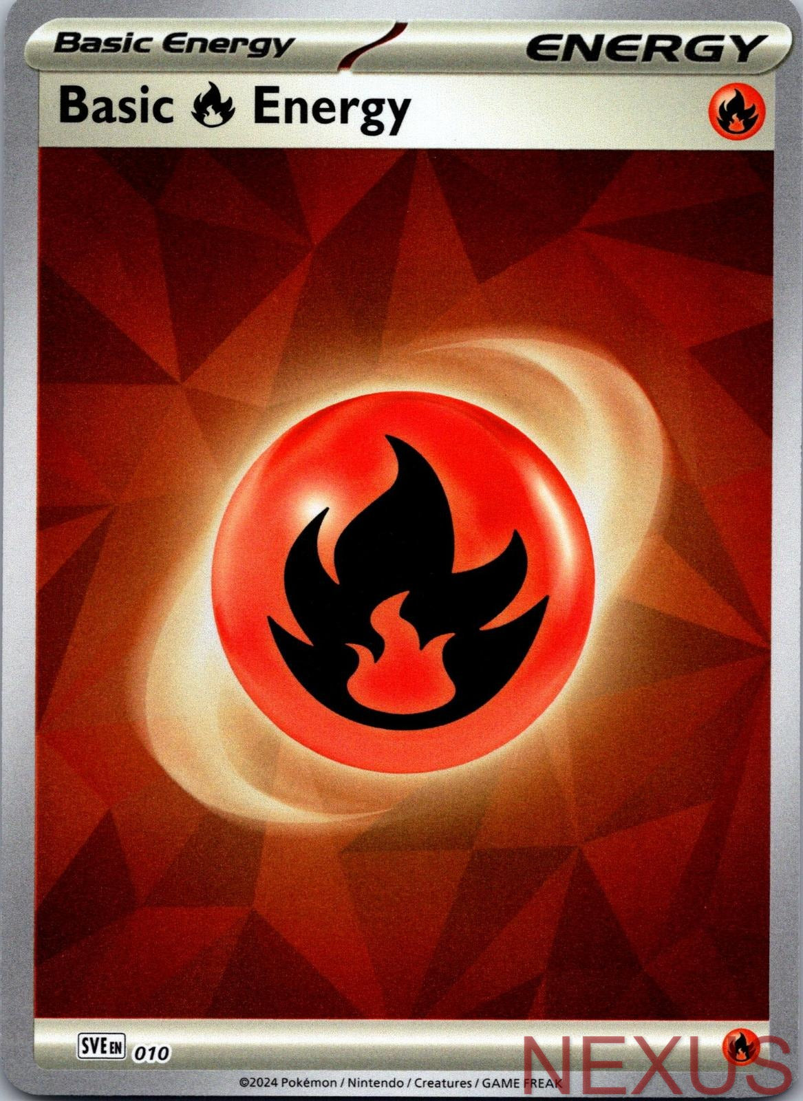 Basic Fire Energy 010 Holo Near Mint