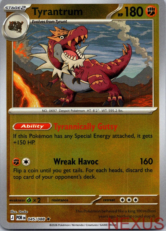 Tyrantrum 045/088 Rare Reverse Holo Near Mint