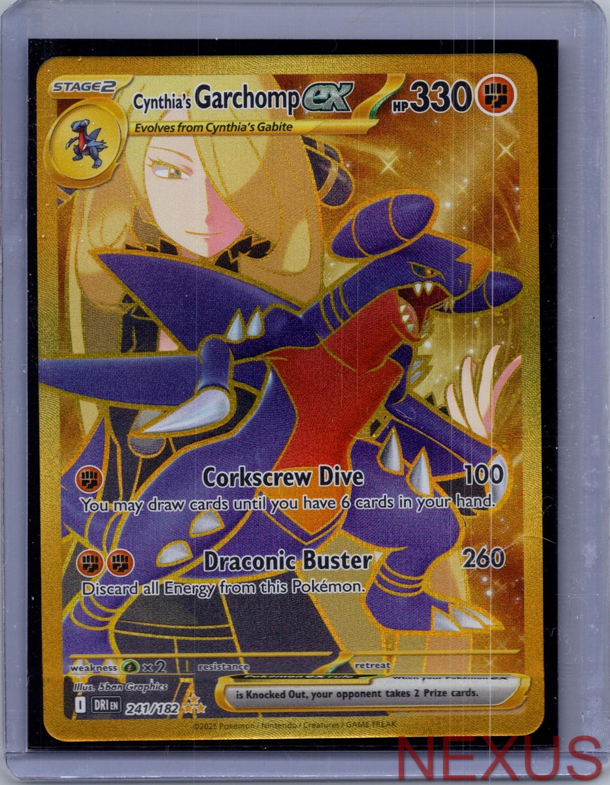 Cynthia's Garchomp ex 241/182 Hyper Rare Holo Near Mint
