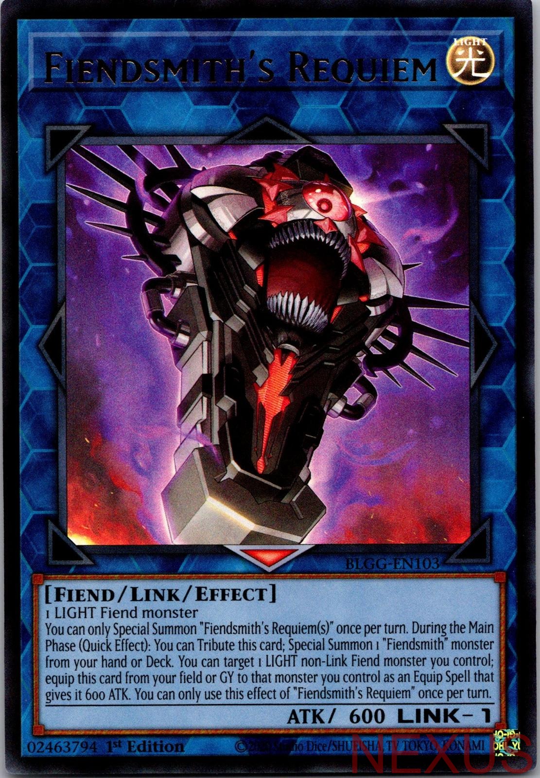 Fiendsmith's Requiem BLGG-EN103 Ultra Rare 1st Edition Near Mint