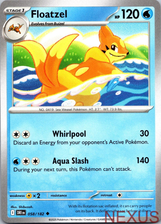 Floatzel 058/182 Uncommon Near Mint