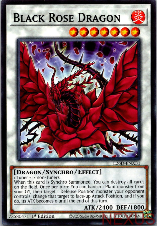 Black Rose Dragon L26D-ENX31 Common Legendary Modern Decks 2026 1st Edition NM