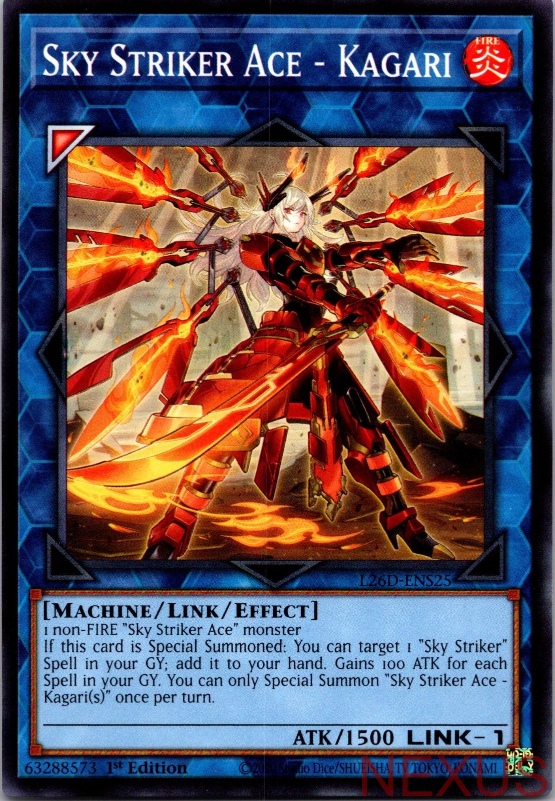 Sky Striker Ace - Kagari (Alternate Art) L26D-ENS25 1st Edition NM
