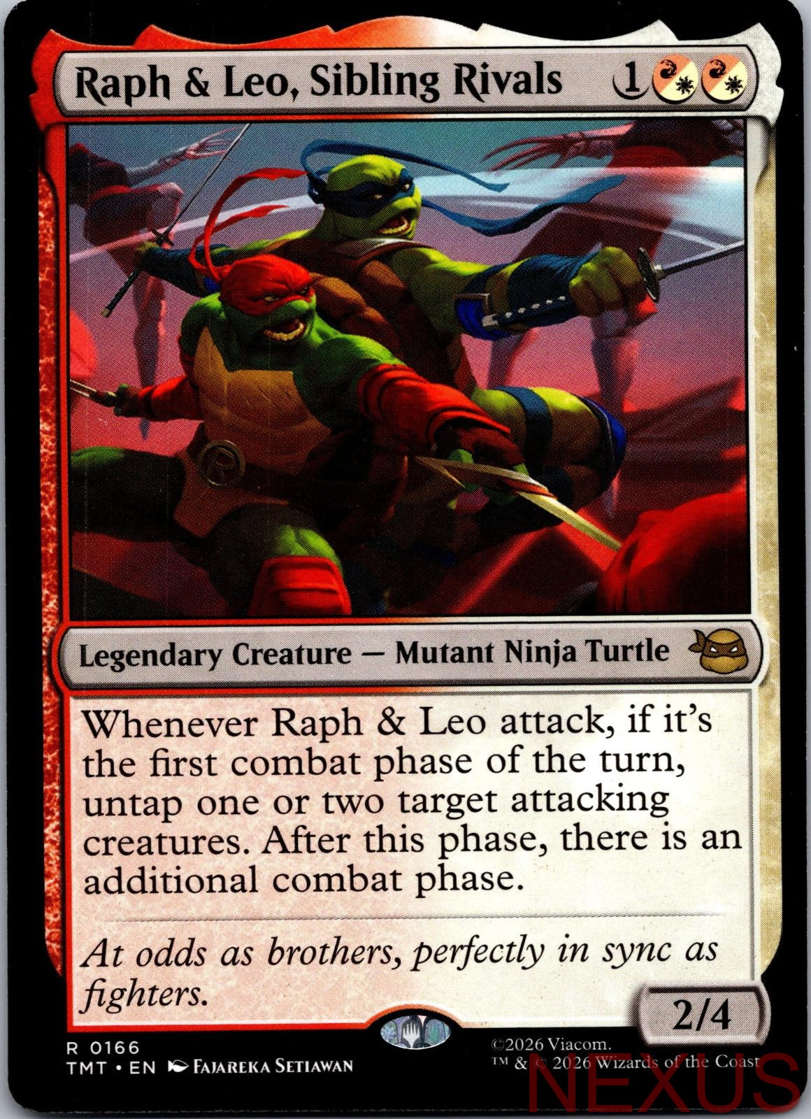 Raph & Leo, Sibling Rivals 0166 Teenage Mutant Ninja Turtles NM