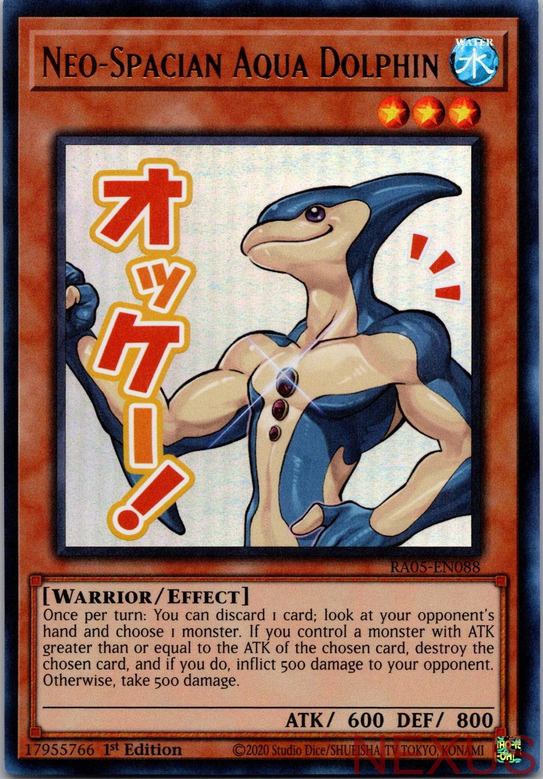 Neo-Spacian Aqua Dolphin RA05-EN088 Ultra Rare 1st Edition Near Mint