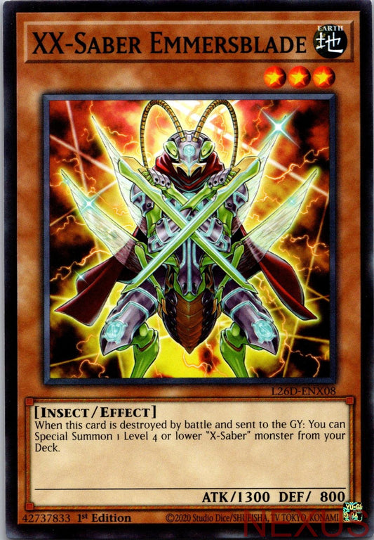 XX-Saber Emmersblade L26D-ENX08 Legendary Modern Decks 2026 1st Edition NM